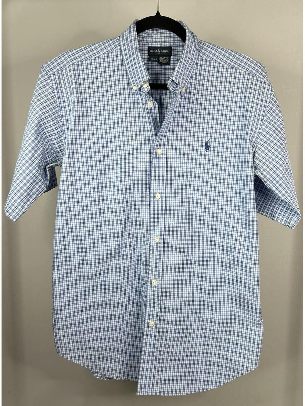 Polo Ralph Lauren Short Sleeve Button Down Shirt Size Youth XL (20)